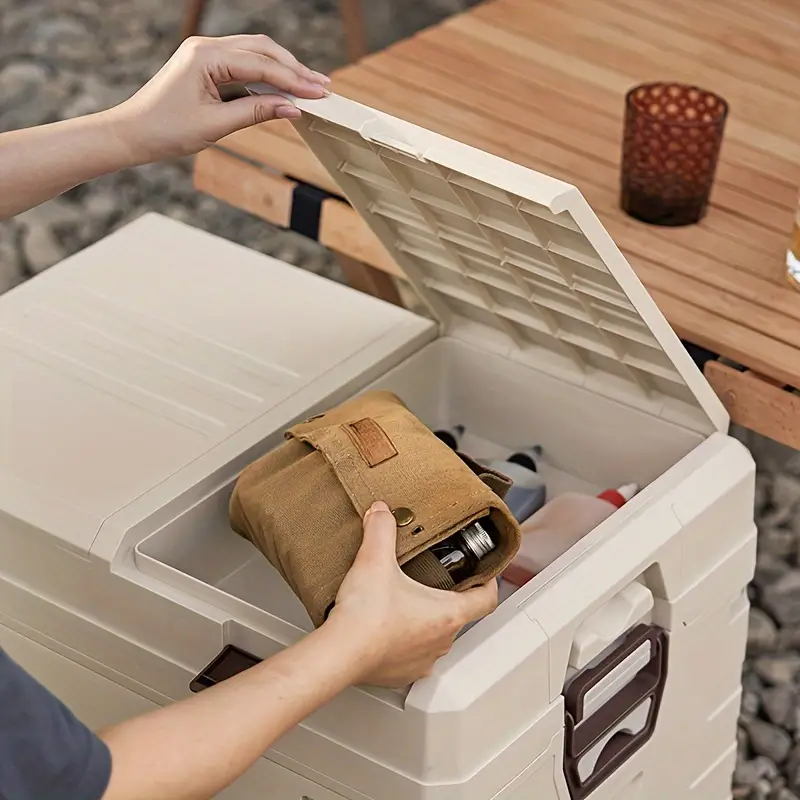 Foldable Storage Box Camping Portable Storage Box With - Temu