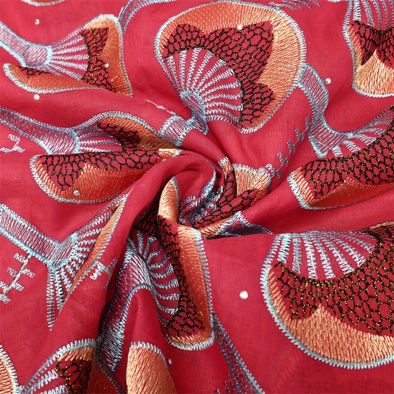 African Brocade Lace Jacquard Fabric Floral Damask Cloth - Temu