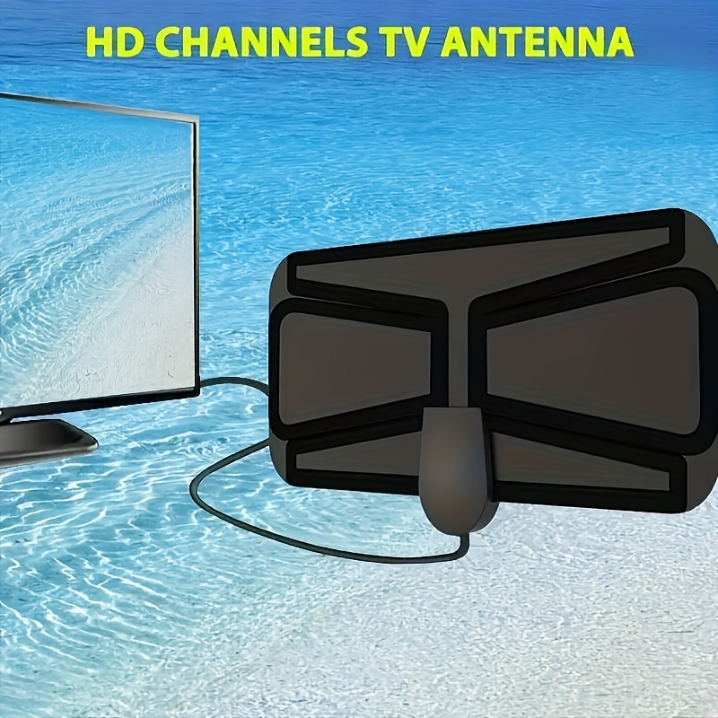  Antena de TV - Antena digital para soporte de TV 4K 1080p Antena  TV Digital HD Interior - Antena de TV para Smart TV y todos los televisores  antiguos - Amplificador