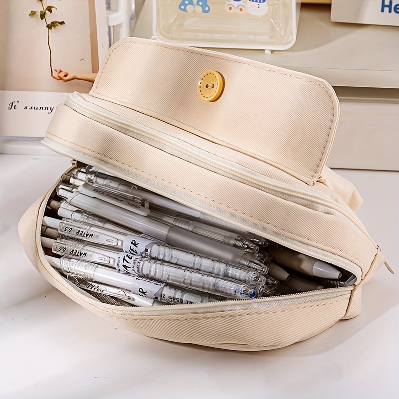 Beige Pencil case / Pen case / Pencil pouch / Cosmetic bag - Shop
