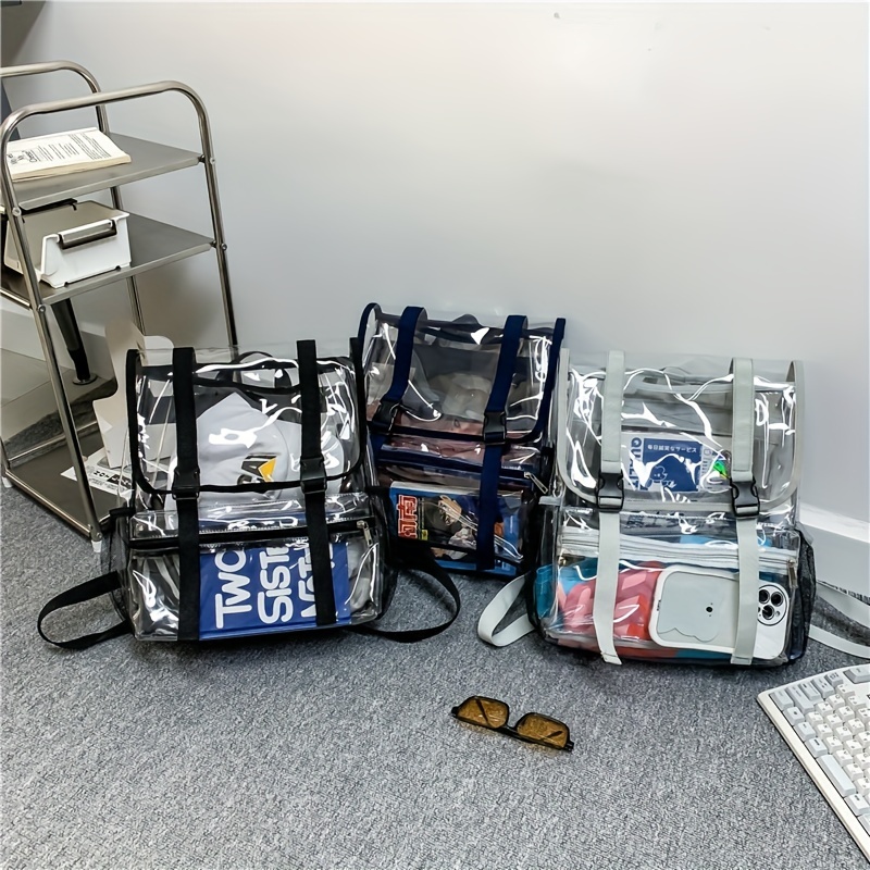 Clear Flap Backpack Waterproof PVC Daypack