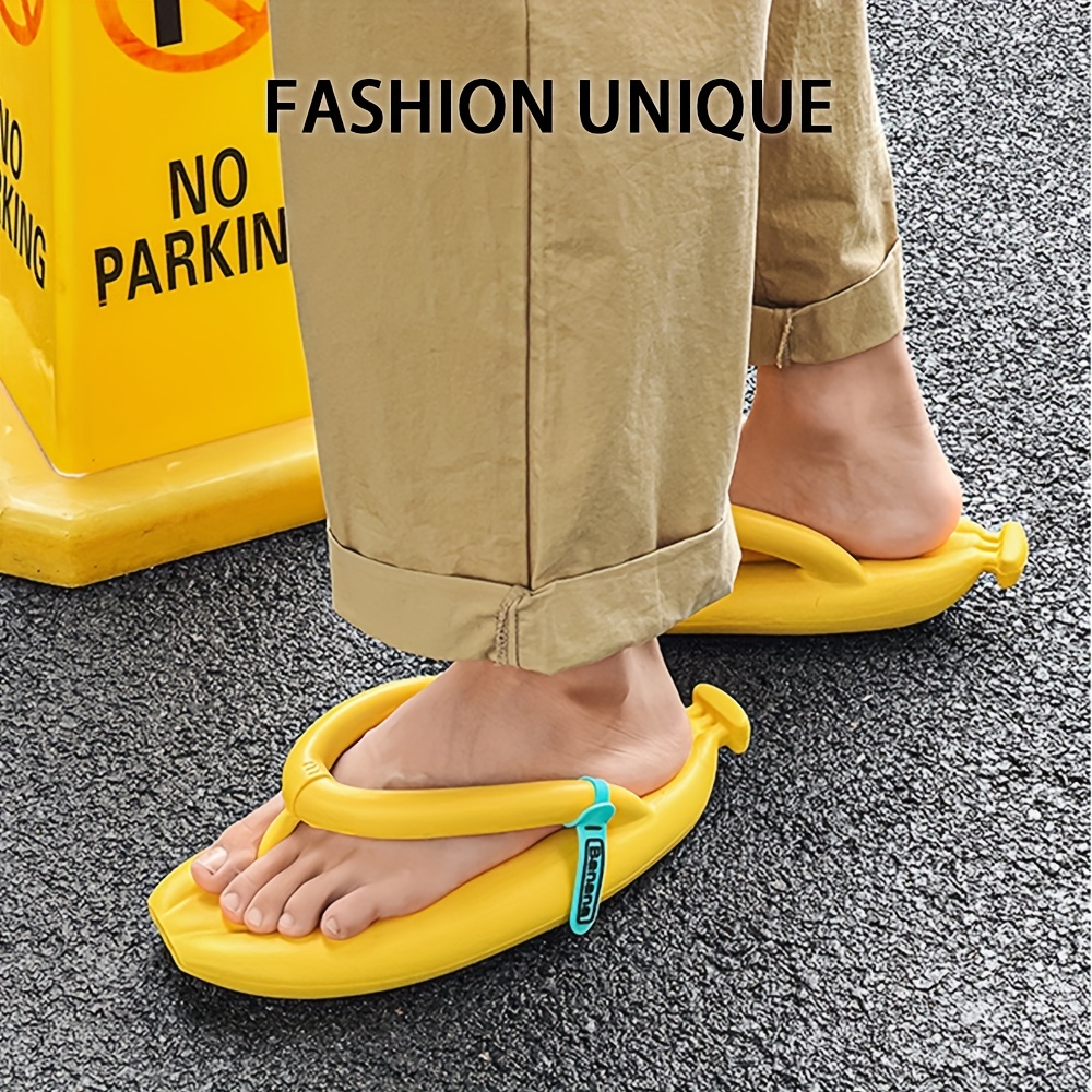 Women's Banana Design Flip Flops Solid Color Eva Cute - Temu