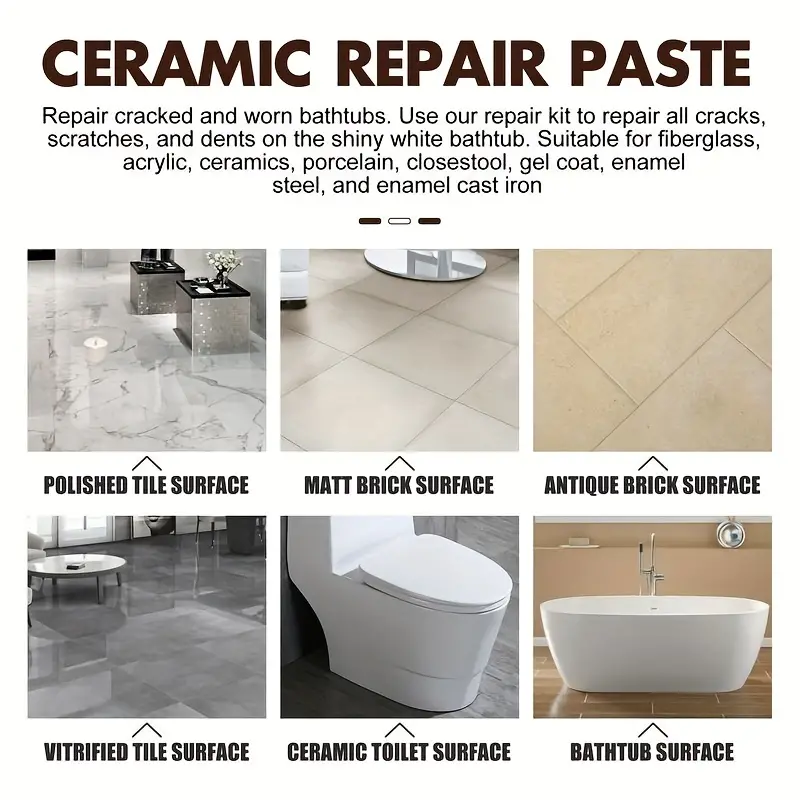 Tile Repair Agent Tile Glue Ceramic Crack Toilet Repair Hole - Temu