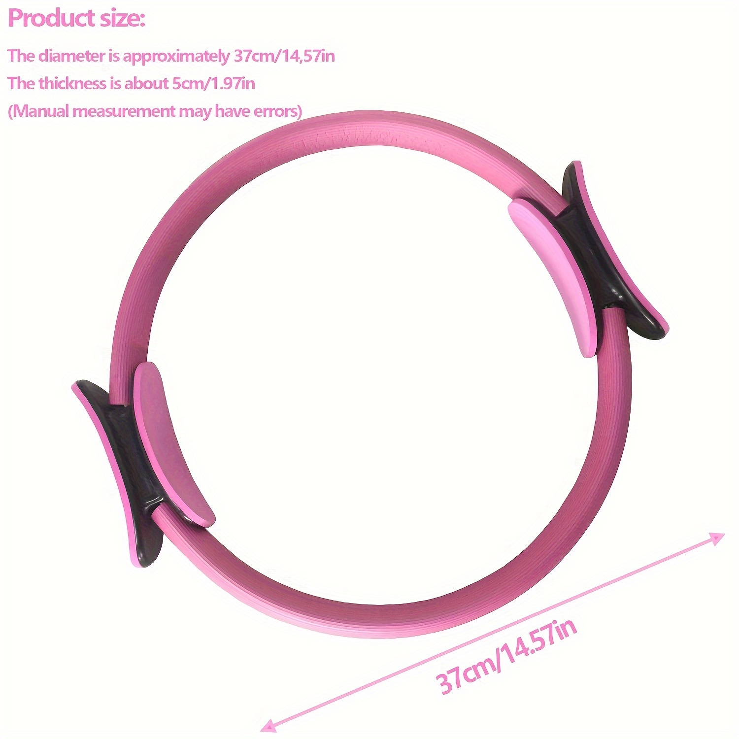 Pvc Pilates Yoga Circle Polychromatic Yoga Ring Handles - Temu