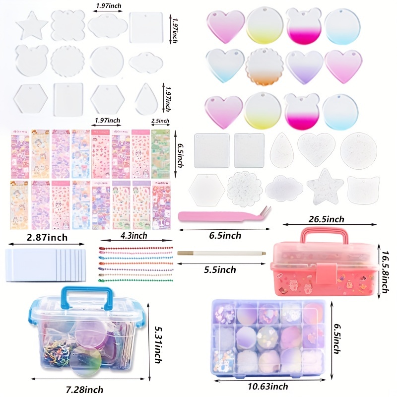 150 Pcs 2 Inches Acrylic Transparent Discs and Key Chains Set, Clear Blank  Acrylic Discs Round for DIY Projects 