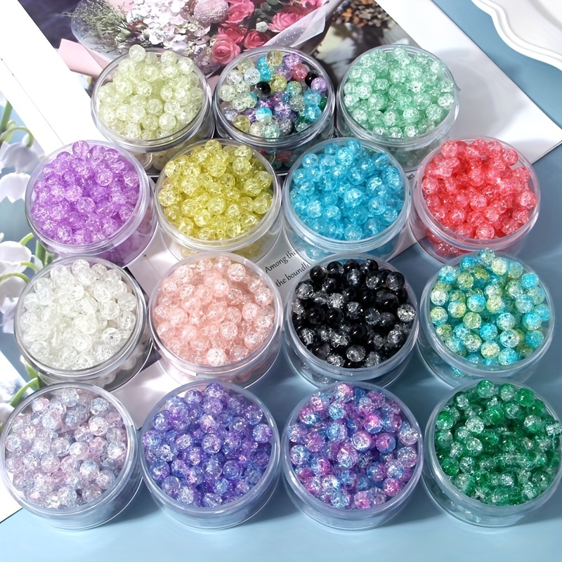Broken Glass Beads For Jewelry Making Diy Fashion Unique - Temu