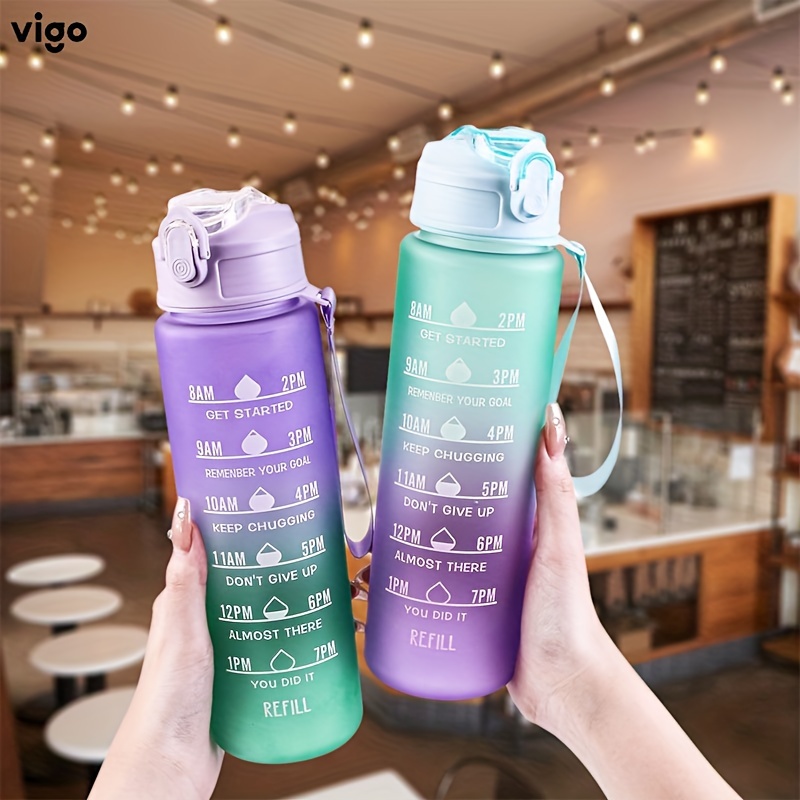 Stay Hydrated On the go: Gradient Color Motivational Sports - Temu