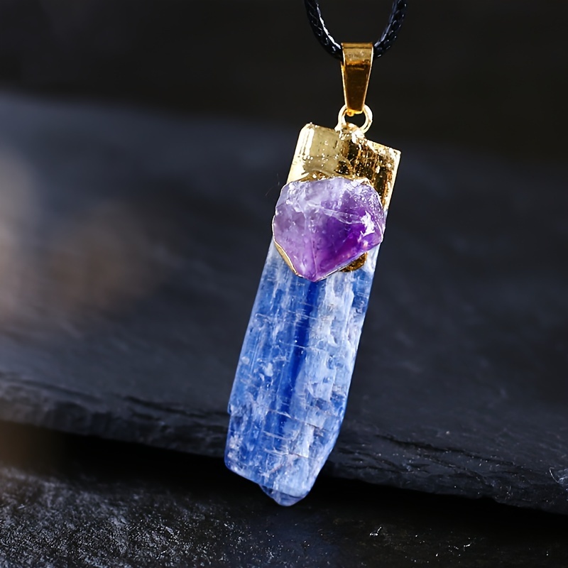 Tatum Stone Short Pendant Necklace, Gold/Light Blue Mix main image 1