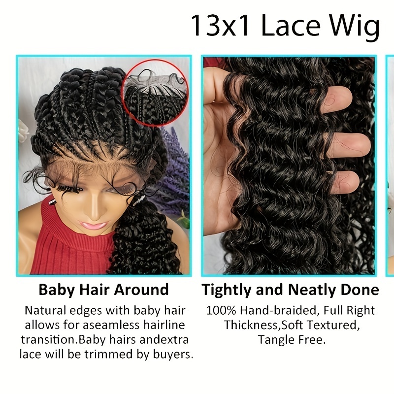 Lace Front Cornrow Braid Wig 