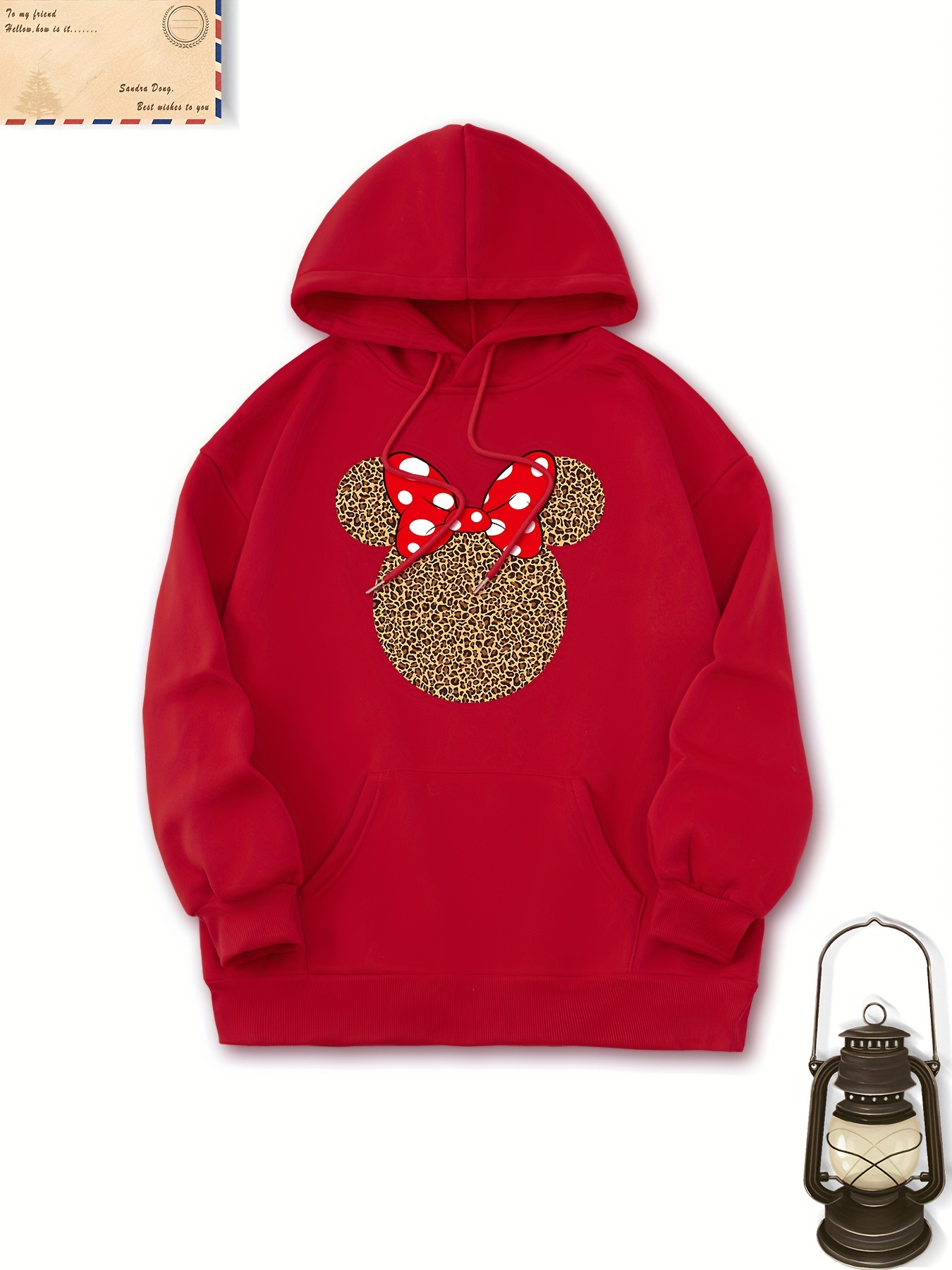 Sudadera Mickey - Rojo - Sudadera Capucha Mujer