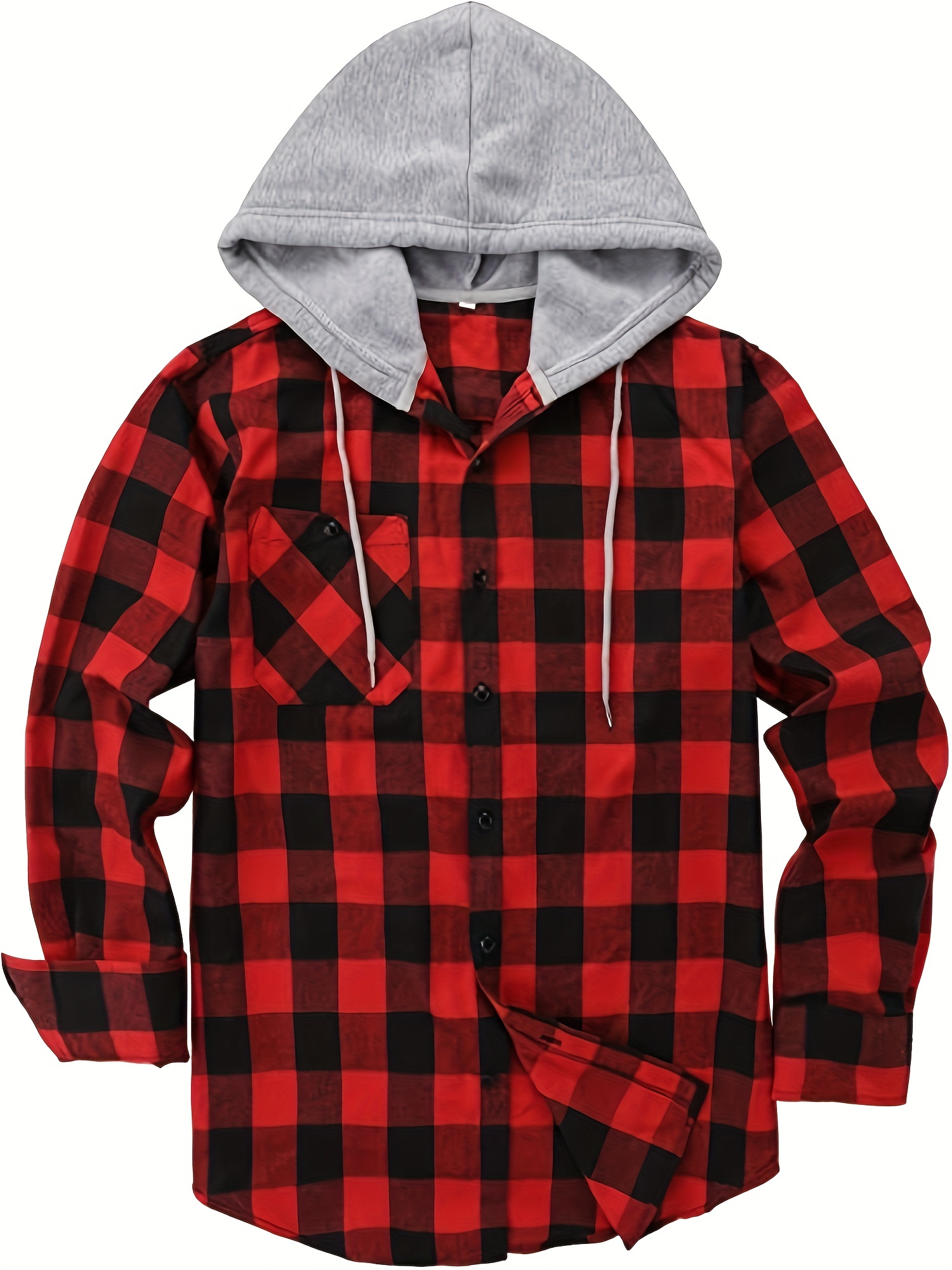 Flannel on sale shirt hoodie