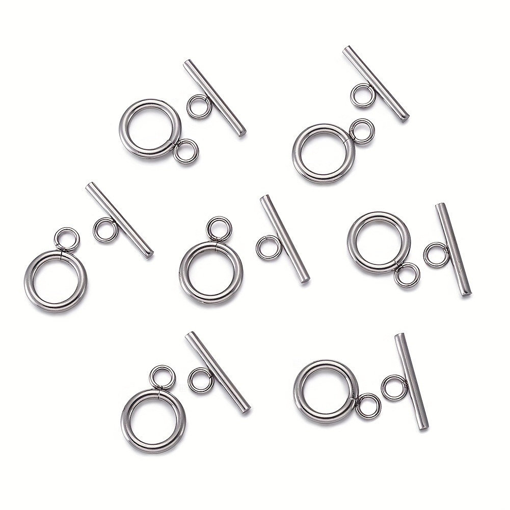 Alloy Toggle Clasps Toggle Jewelry Clasp Alloy Round Closure - Temu