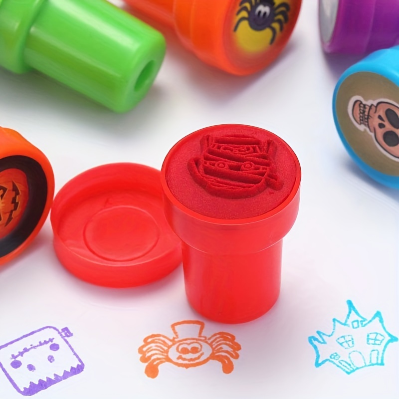 10pcs Assorted Stamps for Kids Self-ink Stamps Children Toy Stamps Smiley  Face Seal Scrapbooking DIY Painting Photo Album Decor - AliExpress