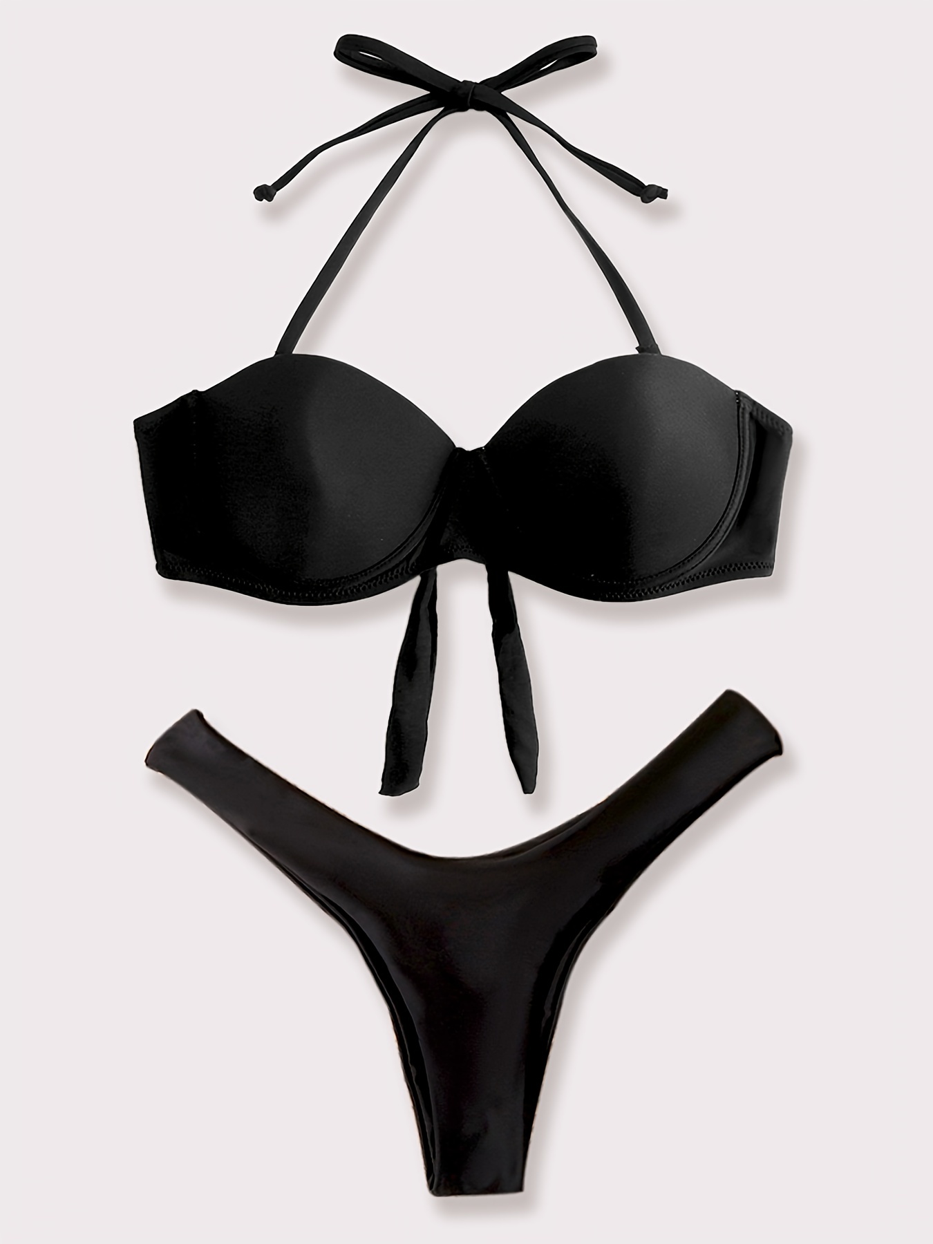 Anjikang Women's Spaghetti Straps Triangle Bikini Set Comfort  Push Up Padded Underwear Lace Up Bathing : Sports & Outdoors