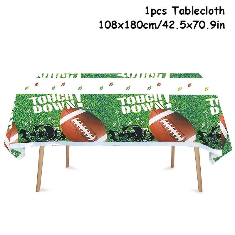 : Football Party Backdrop Tablecloth Touchdown Football Party  Decorations Banner Boys Sports Themed Props Supplies 2PCS : Electronics