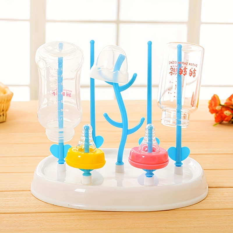 Baby Bottle Drying Rack with Bottle Cleaning Brush
