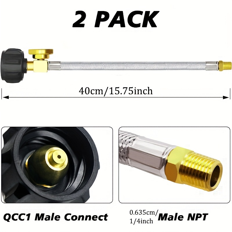 Gauge Fittings 1/8 NPT Tee 2pk