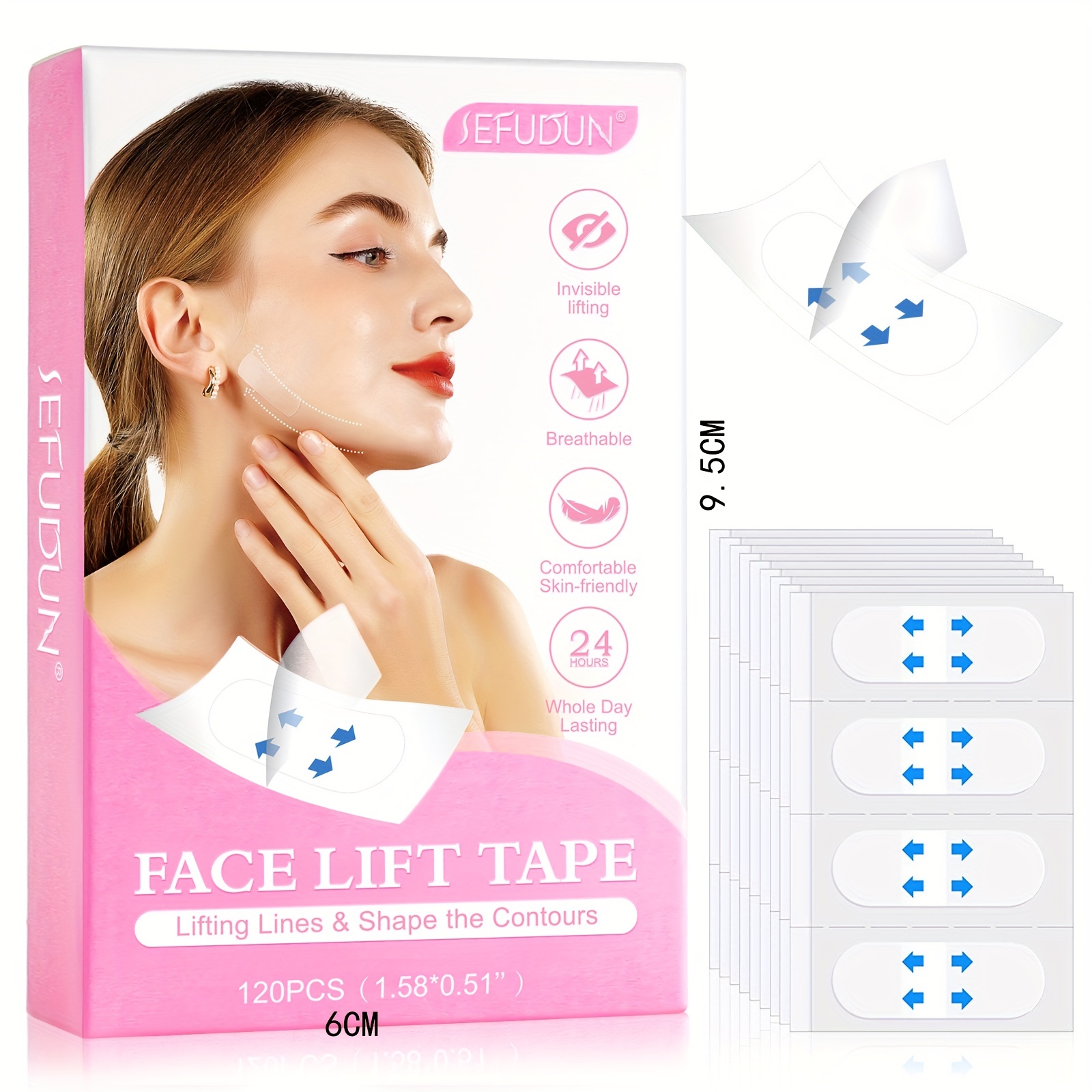 Face Lift Tape, 40Pcs Instant Face Lifting Tape, Ultra-thin Invisible Face  Tape, Waterproof & High Elasticity Instant Face Lift Stickers to Lift Saggy