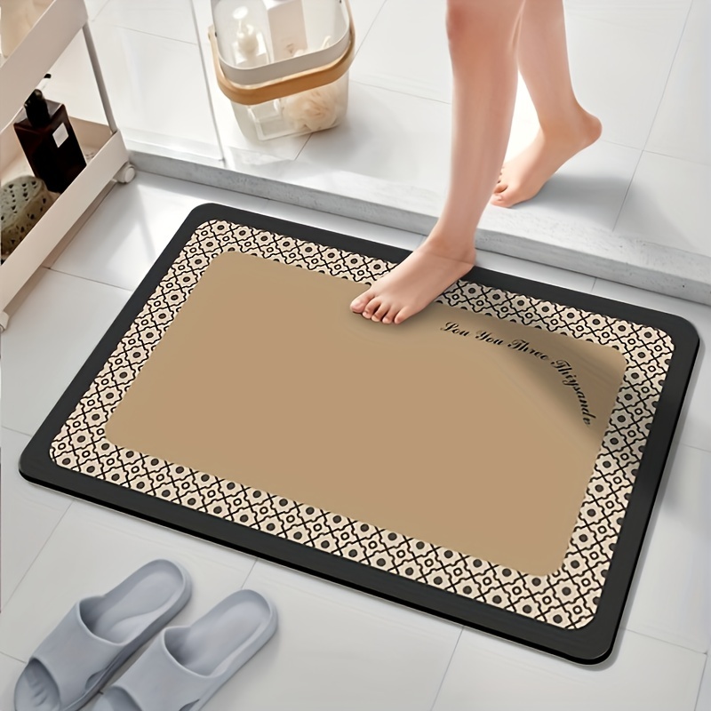1pc Dynamic Pattern Water Absorbing Silica Gel Mud Floor Mat For
