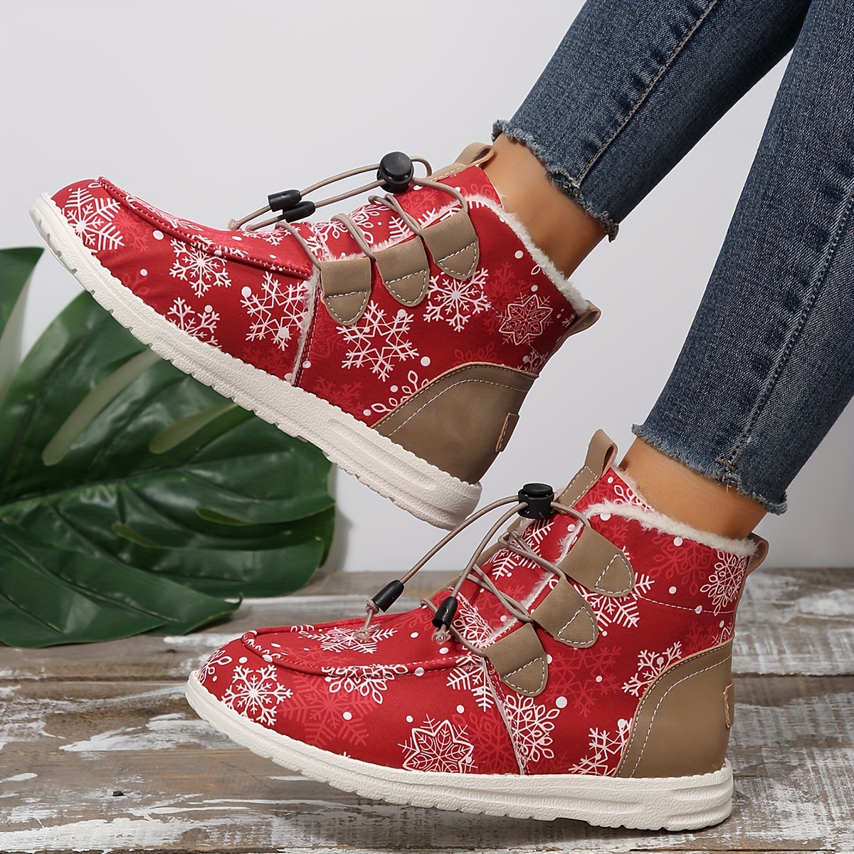 Women's Christmas Dwarfs Print Fashion Snow Boots Christmas - Temu