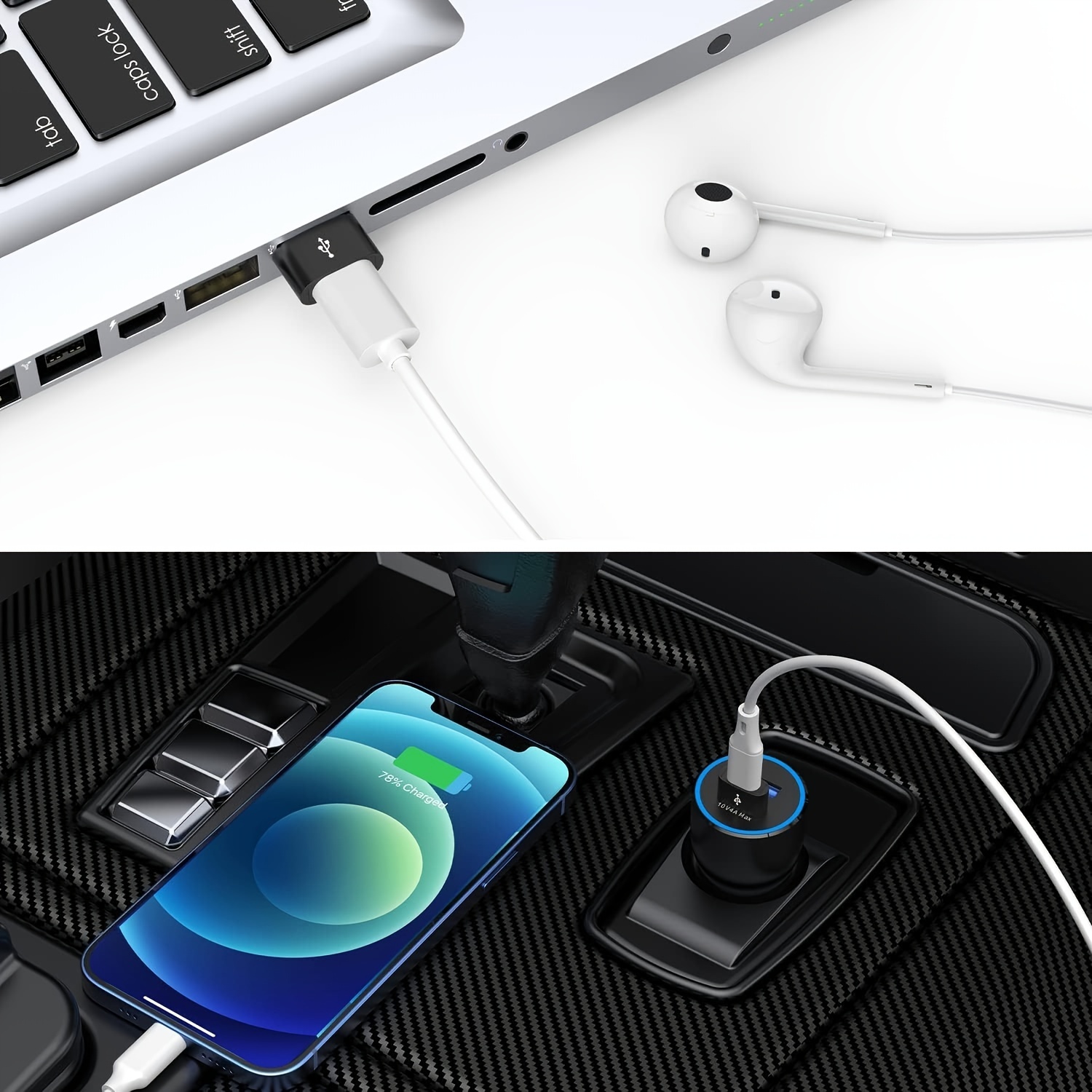 Adaptateur USB vers USB C 3-Pack,Type C Femelle USB A Mâle Convertisseur  Chargeur pour Apple iPhone 11 12 13 14 15 Pro Max,iPad 10e Air 4e 5e Mini