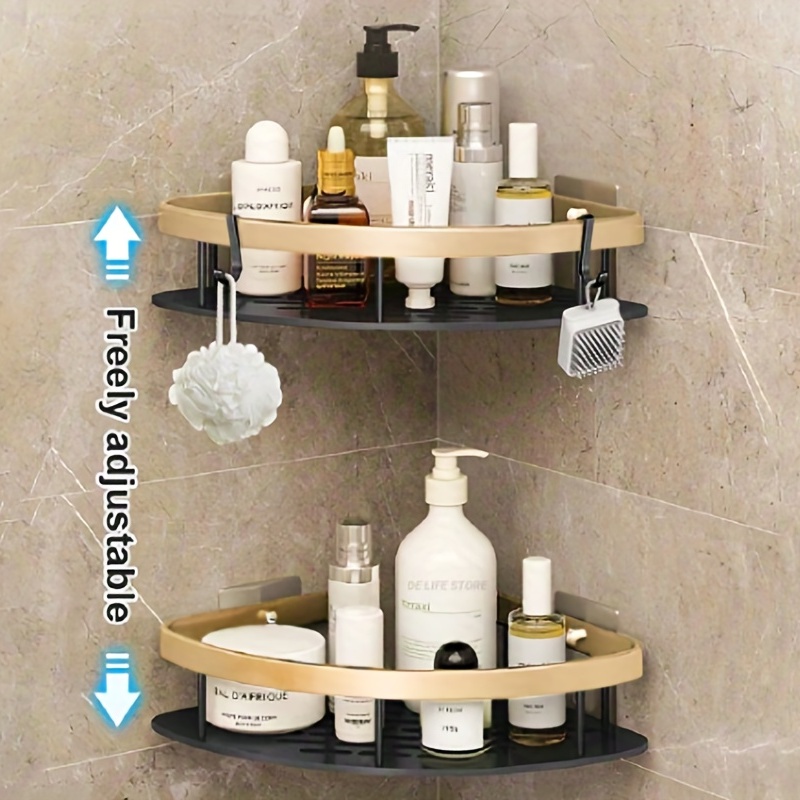 Self Adhesive Corner Shower Storage Rack Shelf Bathroom Organiser