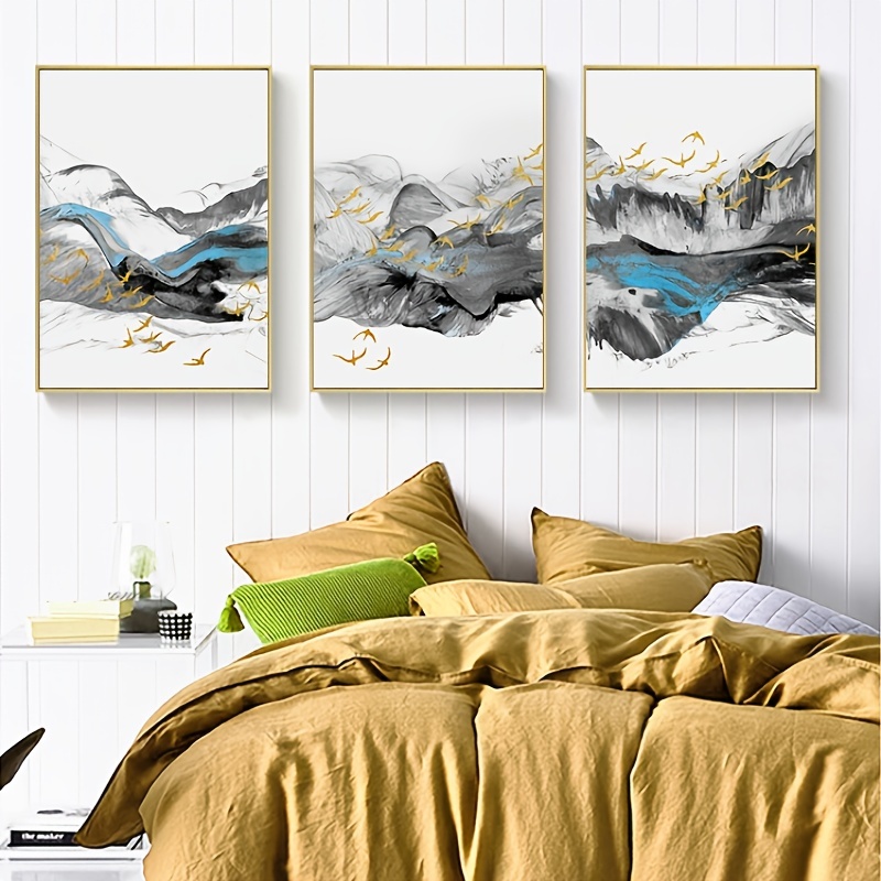 Gold Black Canvas Art Posters Gray Silver Luxurious Marble - Temu