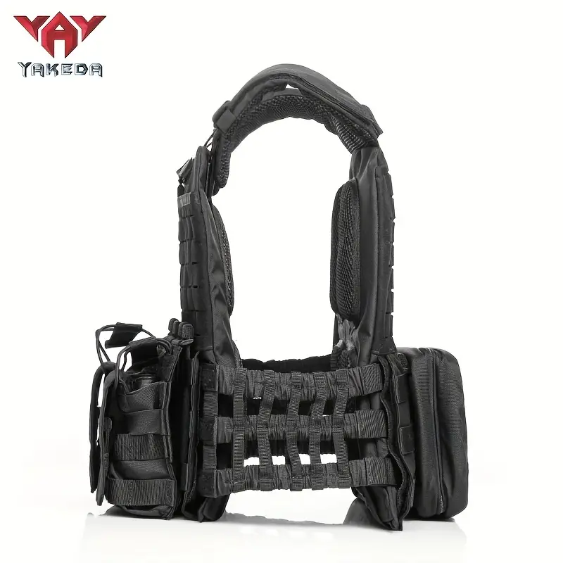 yakeda tactical weighted vest adjustable quick release buckle for men and women boost your fitness workout training and running details 2