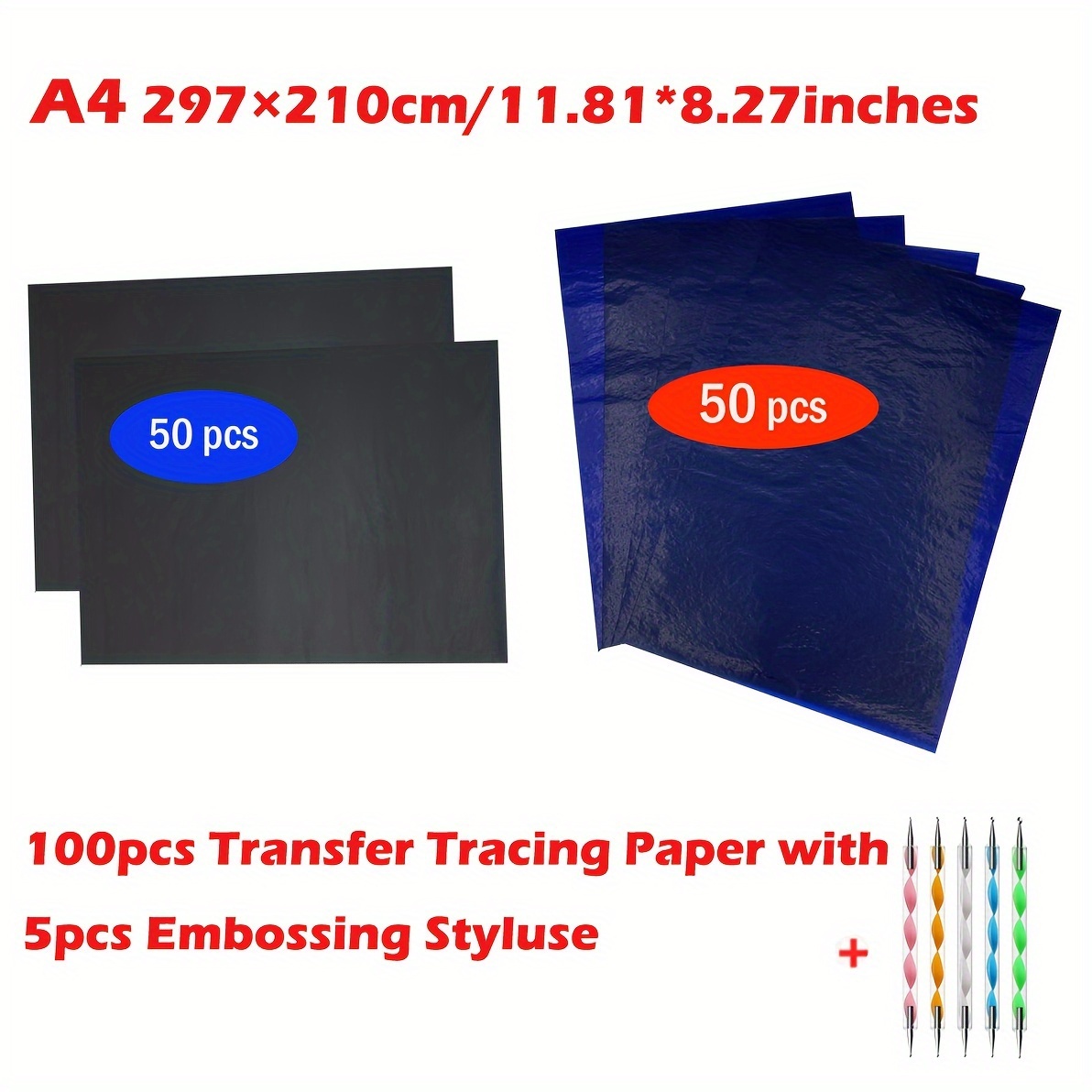 100Pcs Tracing Paper Semi-translucent Smooth Writing A4 Calligraphy  Transfer Paper for Calligraphy Clear Paper