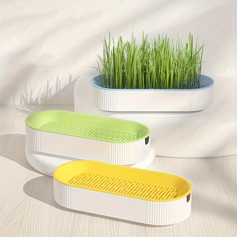 

Cat Grass Planting Box, Planting Hydroponics Box, Garden Seed Sprouter Tray, Seed Sprouting Tray (without Seeds)