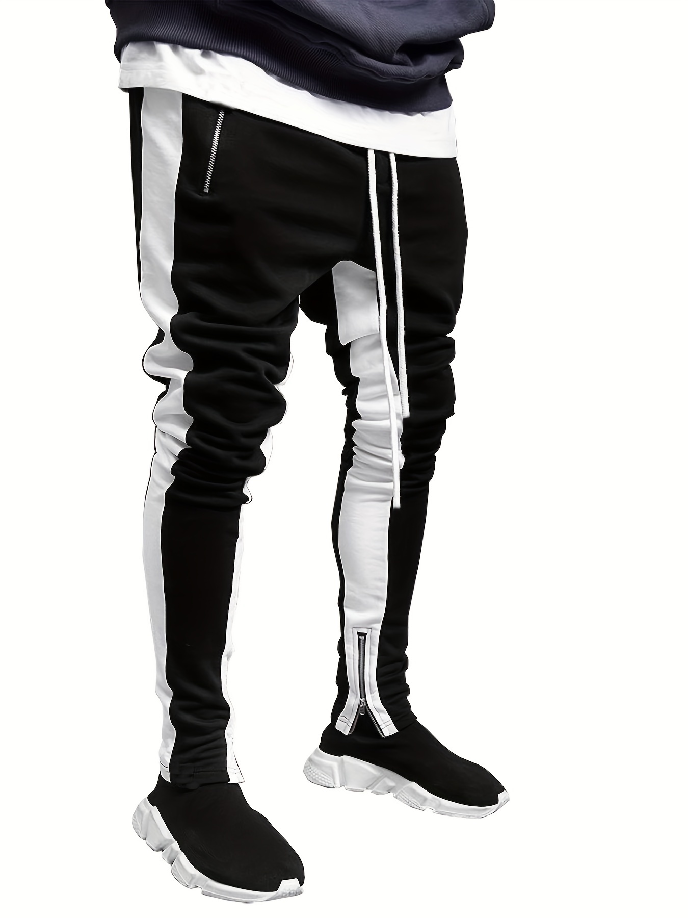 Blank for Printing Ankle Zipper Jogging Pants Nylon Track Pants Track Pants  Men - China Men's Trousers and Clothing price