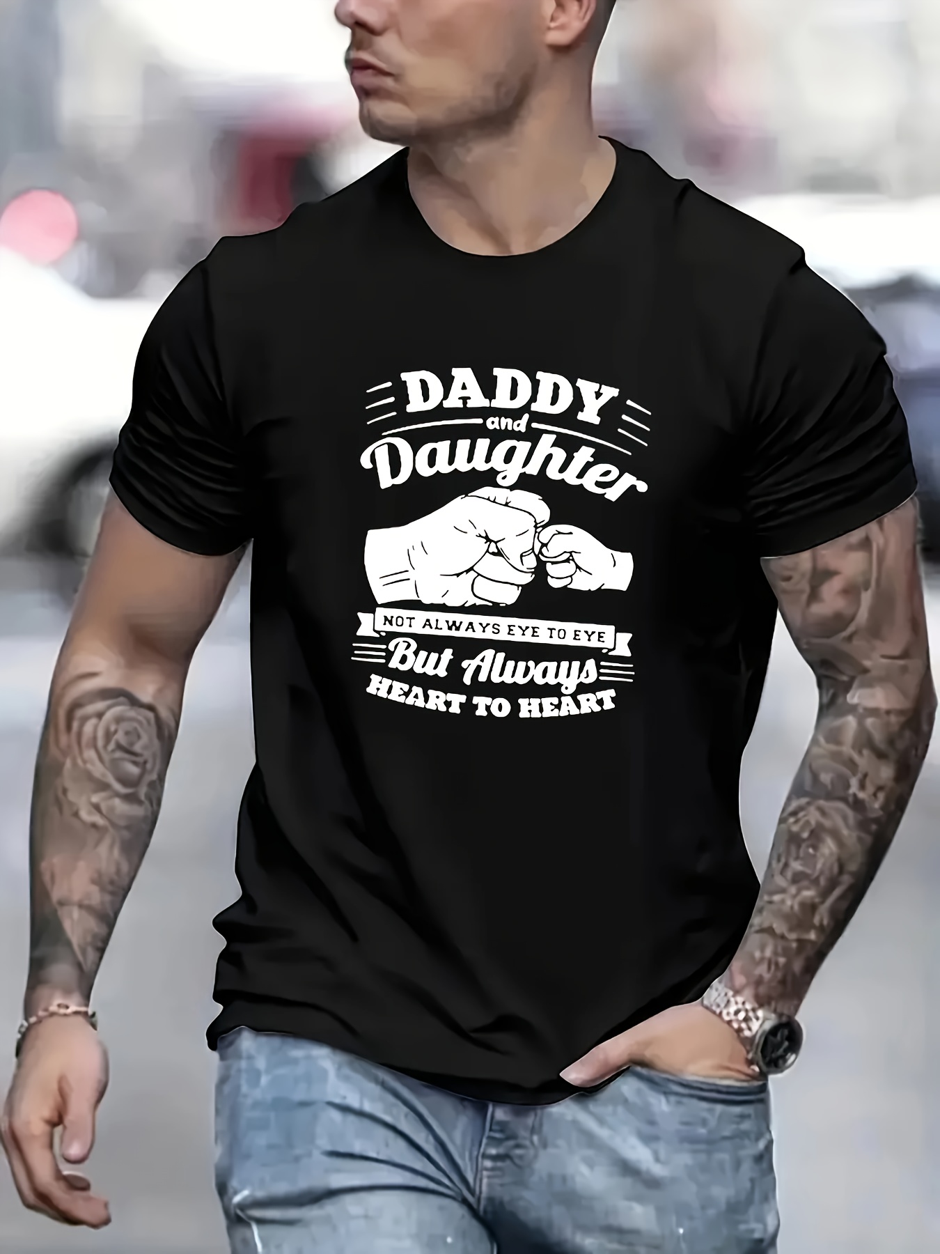 Daddy Daughter Tees
 Daddy Daughter Print T Shirt Tees Men Casual Short Sleeve T Temu Canada