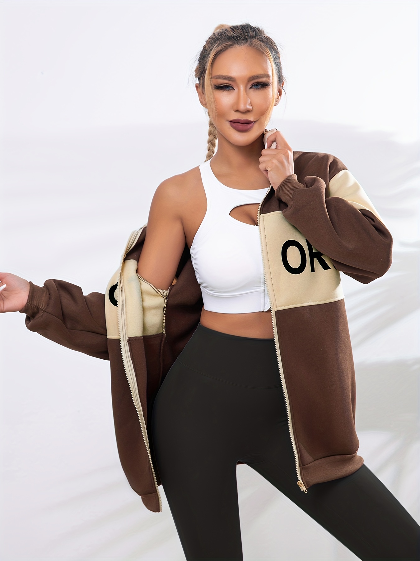 Zip Long Sleeve Shirt, Y2k Long Sleeve Crop Top