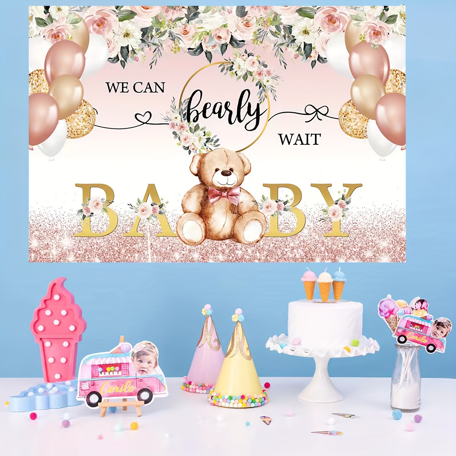 We can Bearly Wait Baby Shower Decorations for Girl We can Bearly