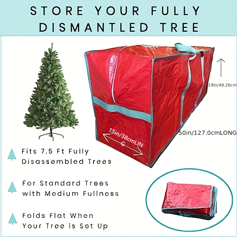 Christmas Tree Storage Bag - Stores A 7.5 Foot Disassembled Artificial