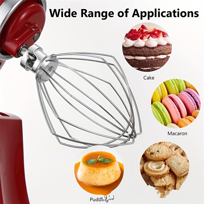 6- Wire Whip For Kitchenaid Tilt-head Stand Mixer Accessory Replacement,  Egg Cream Stirrer, Cakes Mayonnaise Whisk Tilt-head Stand Mixer Whipping  Egg White - Temu