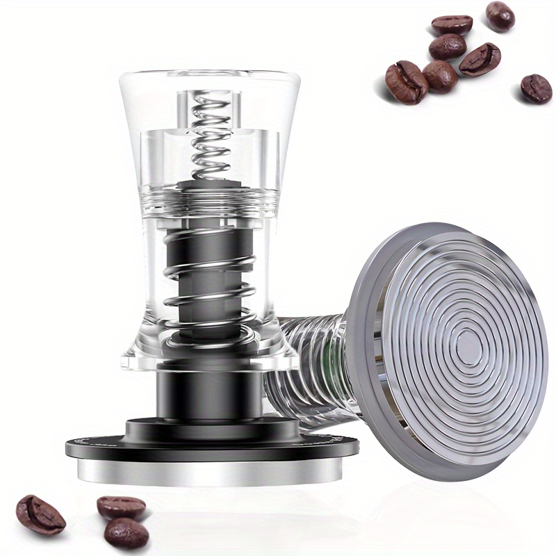 Distribuidor de café de 2.283 in, herramienta de distribución de espresso,  herramienta de martillo de polvo de café, 4 pendientes en ángulo