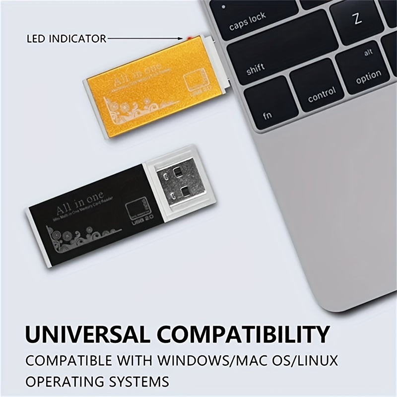 4 En 1 Mini portátil USB Tf / ms / m2 adaptador lector de tarjetas para la  computadora