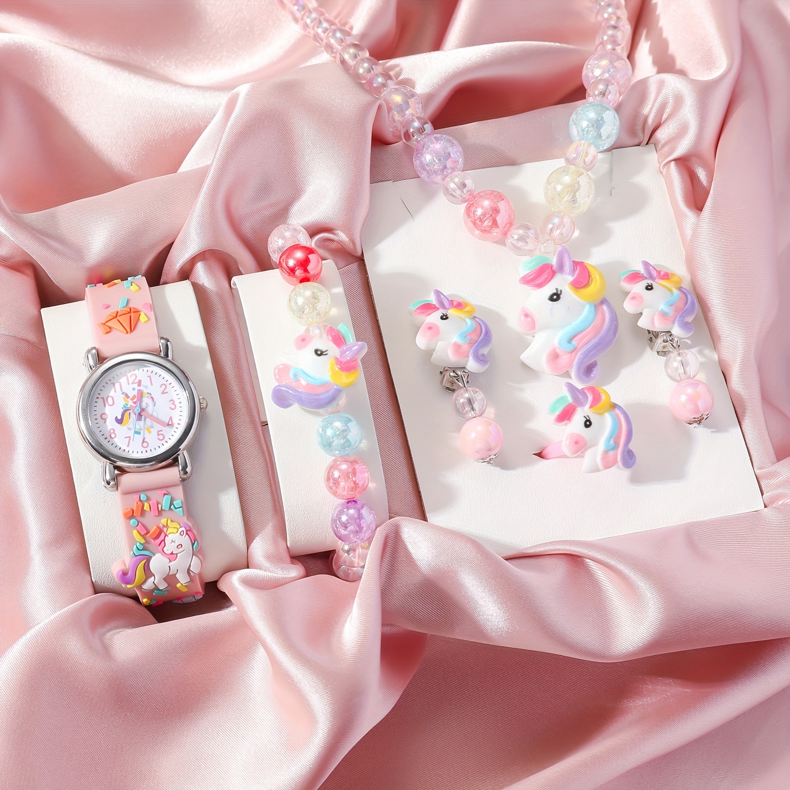 Set Orecchini Clip Unicorn, Bambina