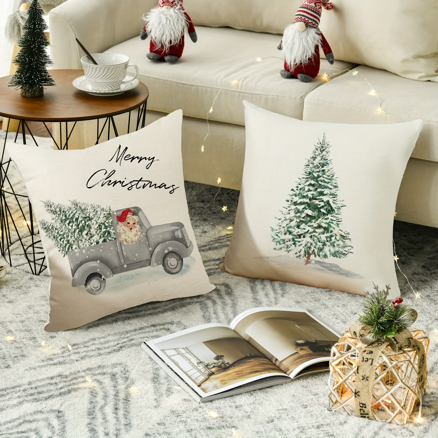 Christmas Tree Pillow Covers, Christmas Pillow, Decorative Winter