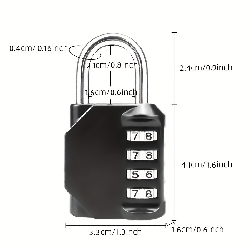 ZHEGE Locker Lock, Combination Lock Outdoor Weatherproof, [2023 Upgraded]  Big White Number Lock for Gym Locker, School Lockers,Toolbox, Fence Gate