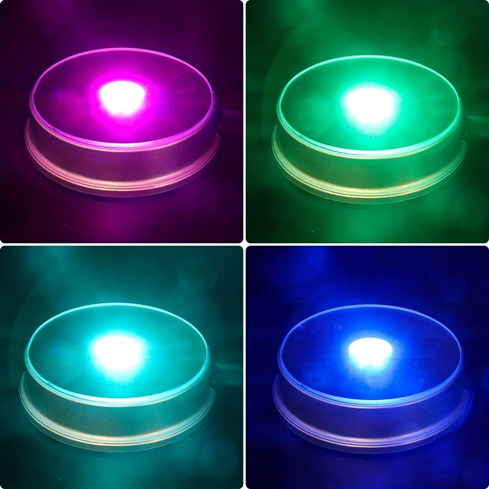 Rotating Display Stand Light Base silvery Multi Colorful - Temu