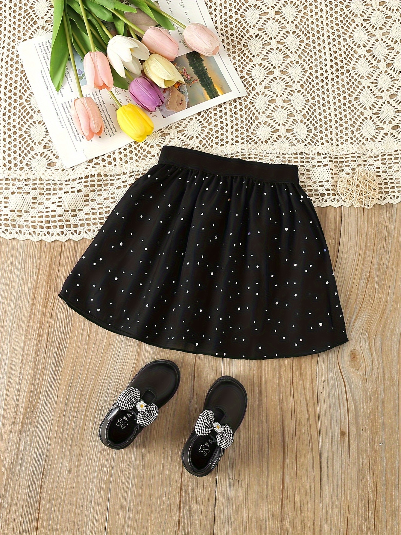 Black sequin 2024 ballet skirt