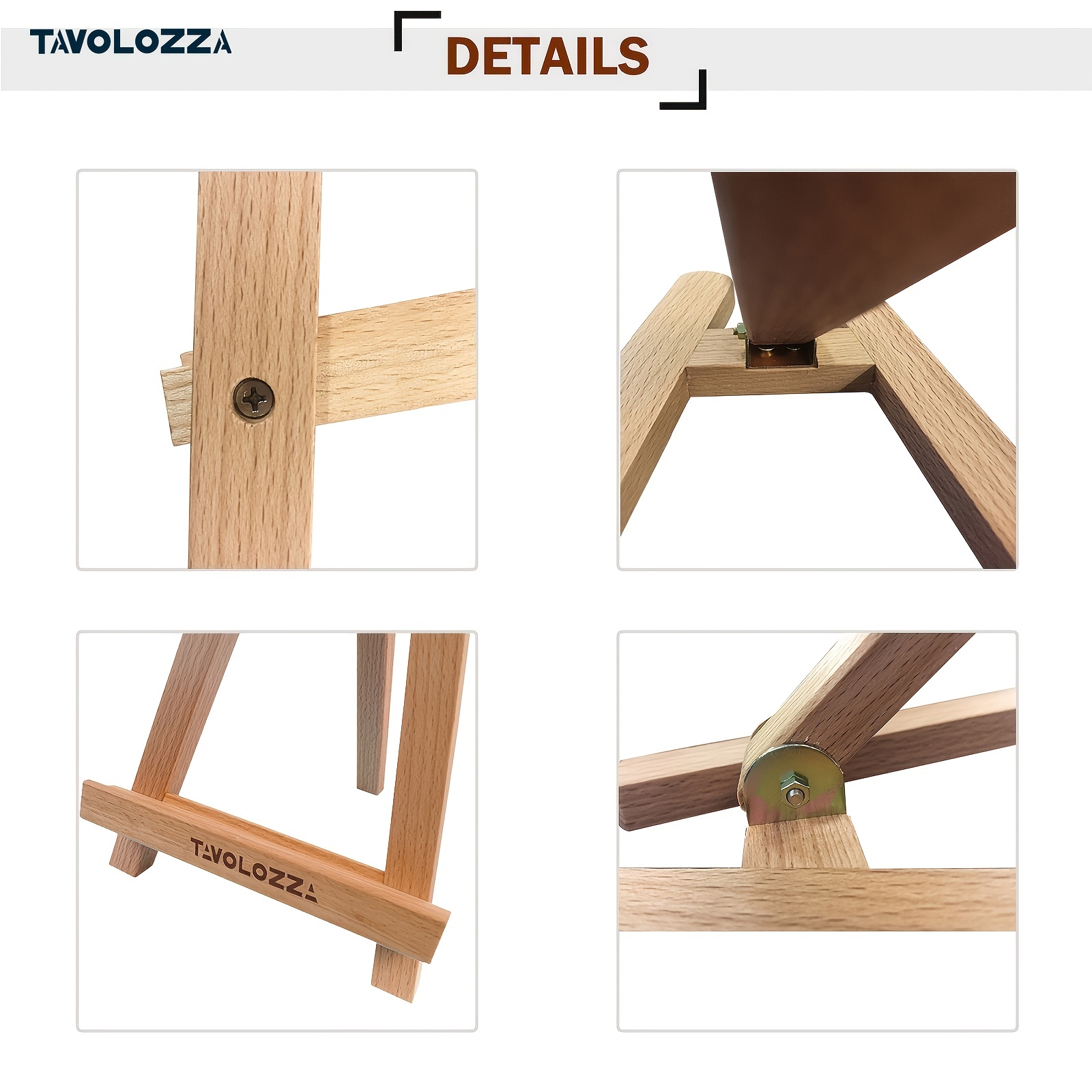 Conda Wooden Tabletop Easel Adjustable Frame Beechwood Tripod