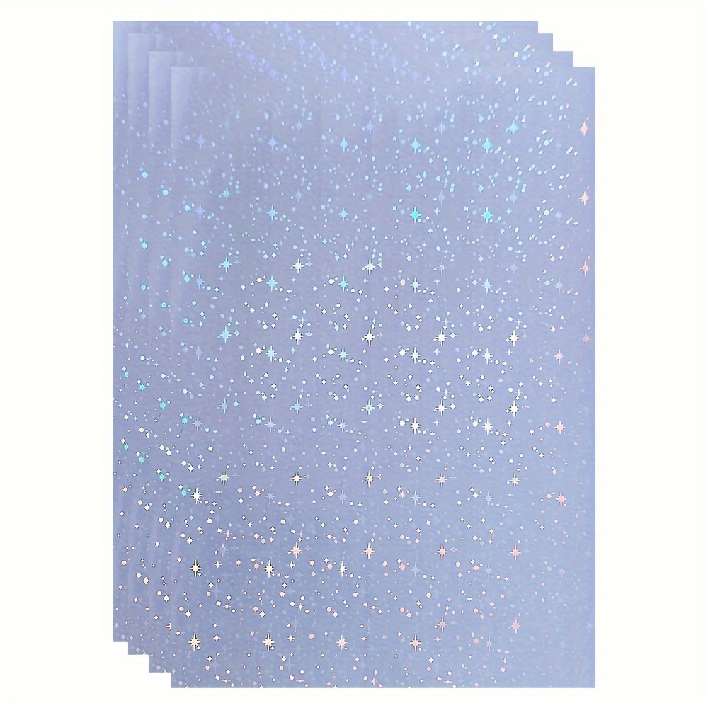 Decor Store 20pcs Holographic Stickers Self Adhesive Waterproof Paper  Printable Sparkling Holographic Premium Sticker for Office 