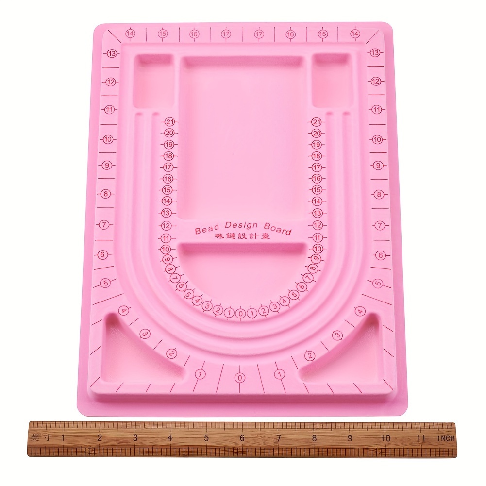 1PC Bead Design Board, Jewelry Making Necklace Bracelet Design Velvet  Plastic Tray Size Tool DIY Plate Professional Supplies