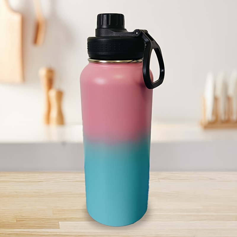 Vacuum Sports Water Bottle Stainless Steel Colourful Water - Temu