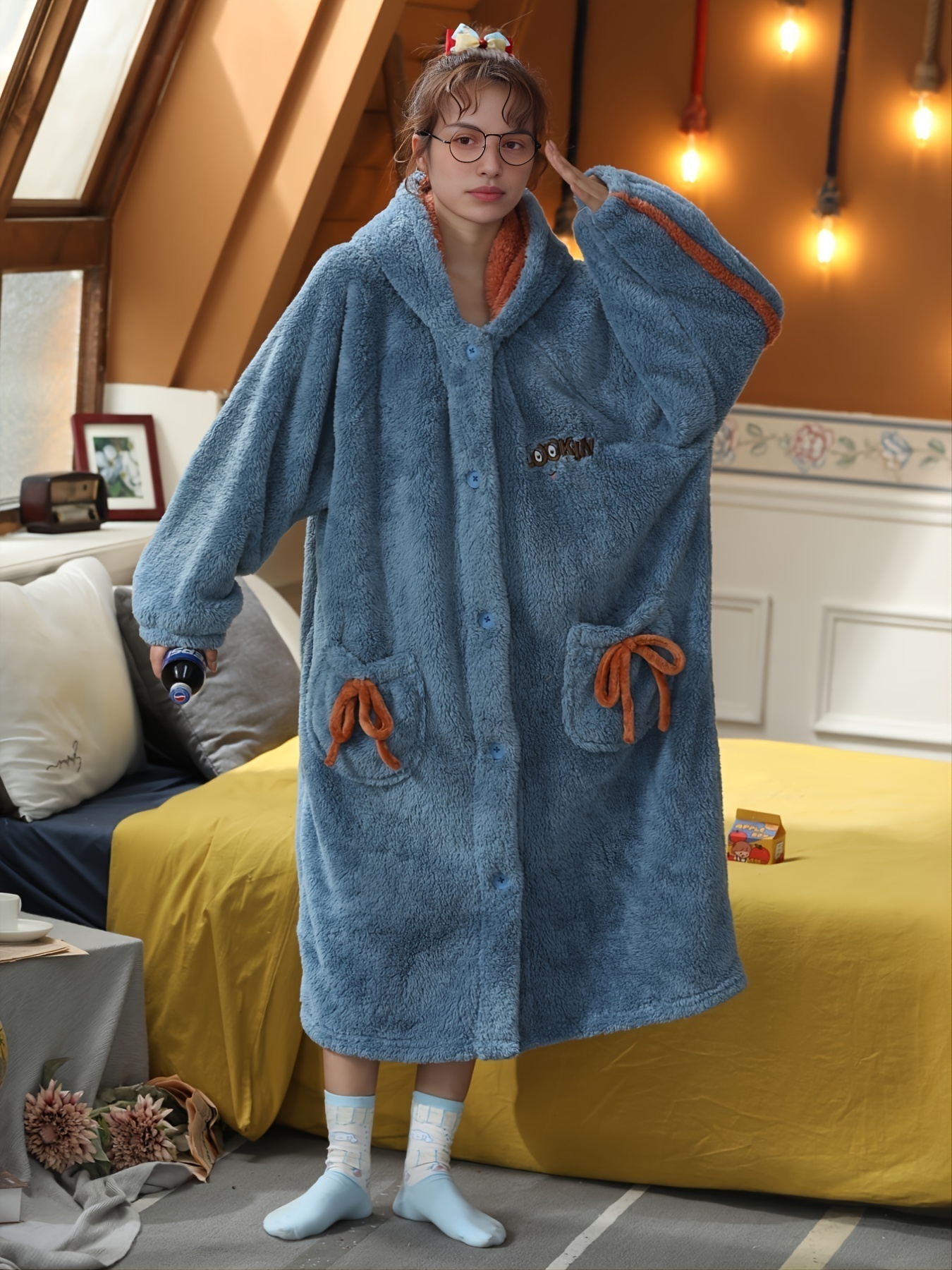 Women's Fuzzy Pajama Sets 2 Piece Pjs Cozy Fleece Fluffy Oversized