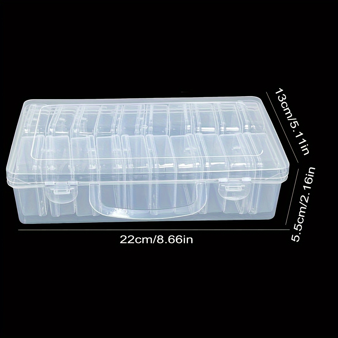 Blulu Clear Bead Organizer Bead Storage Containers Set with 12