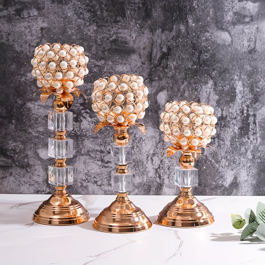 Juego De 6 Portavelas De Cristal, Portavelas Dorado/plateado, Velas  Flotantes Votivas De Mercurio A Granel, Acabado Moteado Para Decoración De  Fiesta De Boda De Navidad, Despedida De Soltera - Hogar Y Cocina 